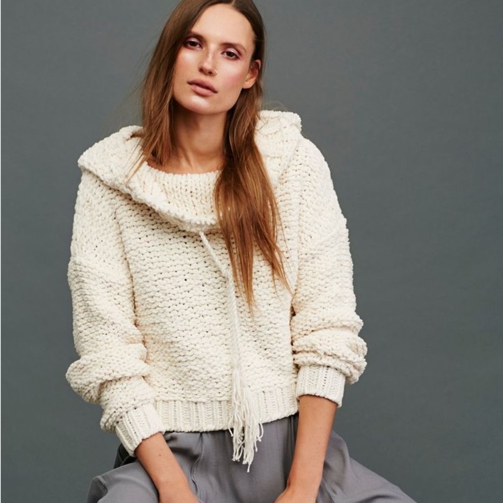 FREE PEOPLE Cozy Cream Knit Sweater NWT With TAGS